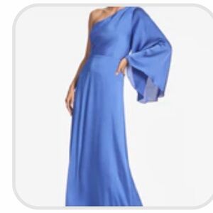 NWT Elegant French Blue One-Shoulder Keely Gown